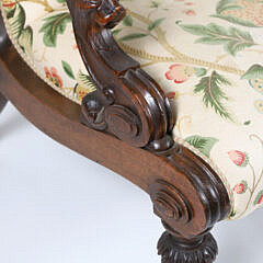 Pair of William IV Mahogany Armchairs, 19th Century