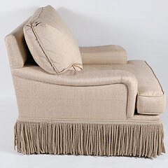 Pair of Gina B Los Angeles Silk Upholstered Club Chairs