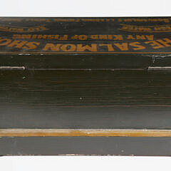 Hand Painted Box “The Salmon Shop Any Kind Of Fishing, Fresh Water, Salt Water”