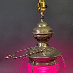 Pair of Antique Brass Nautical Ship Light Signal Lanterns, early 20th century