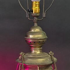 Pair of Antique Brass Nautical Ship Light Signal Lanterns, early 20th century