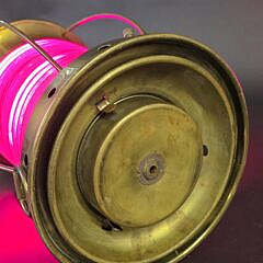 Pair of Antique Brass Nautical Ship Light Signal Lanterns, early 20th century