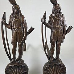4314-955 Native American Andirons A