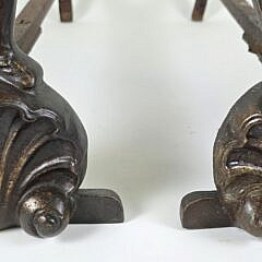 Pair of Scarce Antique Figural Native American Indian Andirons