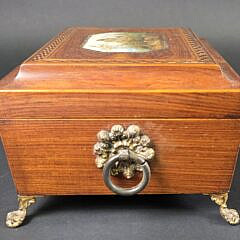  Antique Regency Inlaid and Painted Jewelry Box, 19th century