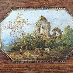  Antique Regency Inlaid and Painted Jewelry Box, 19th century
