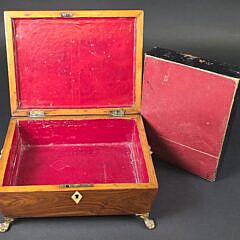  Antique Regency Inlaid and Painted Jewelry Box, 19th century