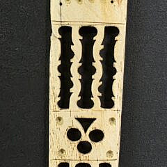 Antique French Prisoner of War Carved Bone Dominoes Game Box, early 19th Century