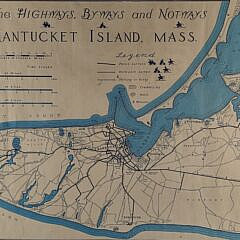 Robert Newton Mayall, “The Highways, Byways and Notways” Map of Nantucket Island