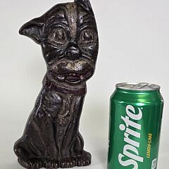 Scarce A.M. Greenblatt Antique Cast Iron Dog Doorstop, circa 1920s