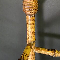 Fancy Antique English Bamboo Ships Wheel Corner Chair, 19th century