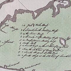 Rare 1795 Map of Nantucket Island Hand Colored Engraving
