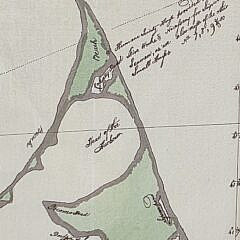 Rare 1795 Map of Nantucket Island Hand Colored Engraving