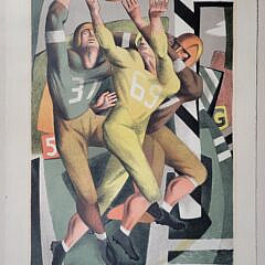 Benton Murdoch Spruance “Forward Pass” Color Lithograph Print