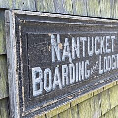 Antique Style Painted Nantucket Boarding and Lodging Trade Sign