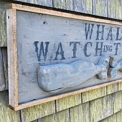 Antique Style Whale Watching Tours Trade Sign