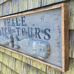 Antique Style Whale Watching Tours Trade Sign