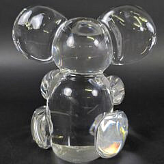  Signed Steuben Clear Crystal Figural Koala Bear Sculpture