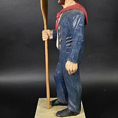 Folk Art Carved and Painted Figural Jack Tar Sailor Sculpture, 20th century