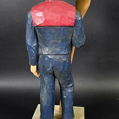 Folk Art Carved and Painted Figural Jack Tar Sailor Sculpture, 20th century