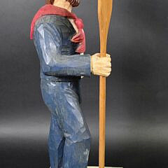 Folk Art Carved and Painted Figural Jack Tar Sailor Sculpture, 20th century