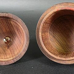 Vintage Fruitwood Pear Form Tea Caddy, 20th Century