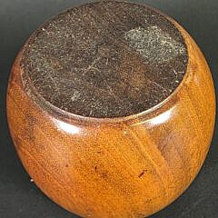 Vintage Fruitwood Pear Form Tea Caddy, 20th Century