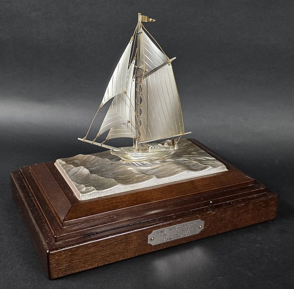 関工芸　ヨット　銀製品　960 Sterling Sterling Silver Sailboat - Vintage 960 Sterling Silver One Mast