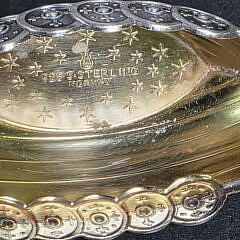 Pair of Sterling Silver Viking Ship Open Salt Cellars, 20th Century
