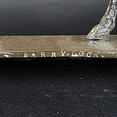 Pair of Antique Brass Figural Horse Doorstops or Bookends, 19th century