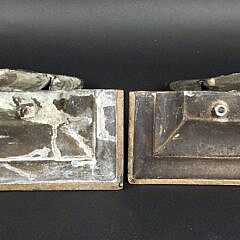 Pair of Antique Brass Figural Horse Doorstops or Bookends, 19th century