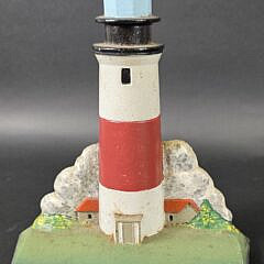 Vintage Cast Iron Sankaty Head Lighthouse Doorstop