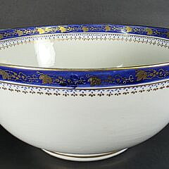 Large Antique Chinese Export Armorial Gilt Painted Eagle Bowl, 19th century