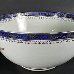 Large Antique Chinese Export Armorial Gilt Painted Eagle Bowl, 19th century
