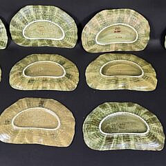 Set of Twelve Italian Shrimp Decorated Shell Form Plates, 20th centur