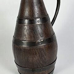 Antique English Oak Bound Cider Pitcher