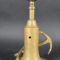 Vintage Solid Brass Nautical Anchor Desk Lamp, 20th Century