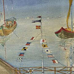 Oscar Alfred Reichert Oil on Canvas, “Medley Portland to Portugal”, Painting