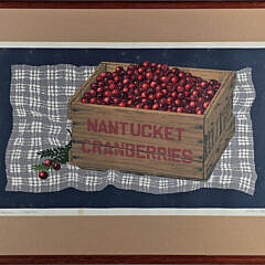 Vintage Donn Russell Limited Edition Nantucket Silkscreen, “Cranberries”, 20th Century