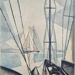 4391-955 Abstract Boat Print A