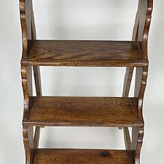 Vintage Set of Carved English Oak Four-Tier Library Steps, 20th century