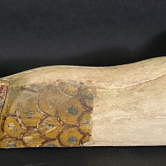 Vintage Carved and Painted Lounging Mermaid Full Body Sculpture, 20th century