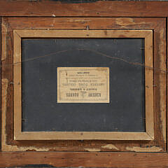 Oil on Artist’s Academy Board “Folk Art New England Landscape”, 19th Century