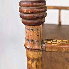 Antique English Bamboo Three-Tier Etagere Bookshelf, 19th century