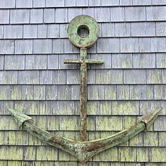 Green Painted Sheet Metal Oversized Anchor
