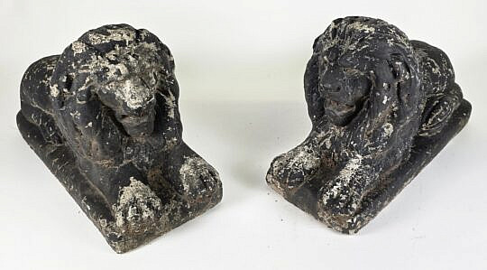 4409-955 Cement Lions A
