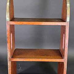 Vintage Oak and Brass Hanging Yacht Boat Ladder