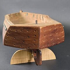 Vintage Carved Boat Makers Full Body Hull Boat Model