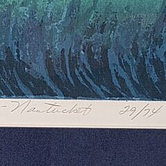 Vintage Donn Russell Limited Edition Silkscreen, “Breaker-Nantucket”, 20th century