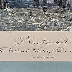John Stobart Limited Edition Lithograph “Nantucket the Celebrated Whaling Port in 1835”